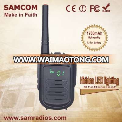 SAMCOM CP-120 Shatterproof Hidden LED Lighting Display Screen Two Way Radio Walkie Talkie Radio 20km